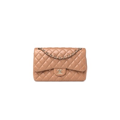 CHANEL LAMBSKIN QUILTED JUMBO DOUBLE FLAP 1206523 (30*20*9cm)
